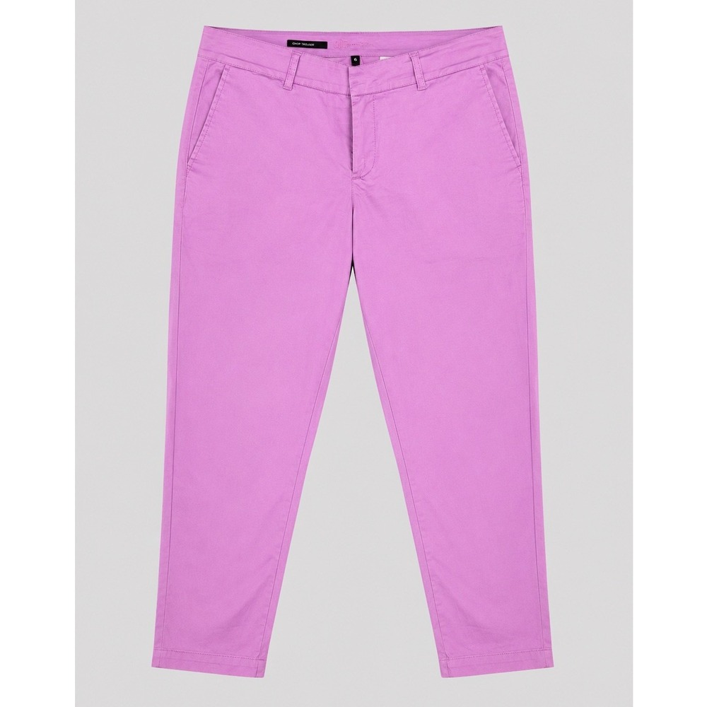 VNTG Kut from the Kloth Women Crop Trouser Pant Orchid Purple Sz 6 Straight Leg
